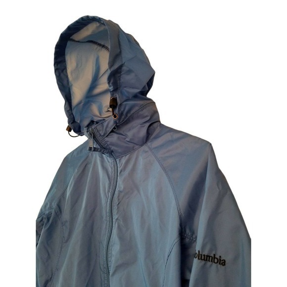 Columbia women's hoodie rain jacket‎ FullZip size medium, blue. - Picture 5 of 5
